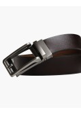 Ceinture automatique grand taille lisse marron