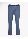 Pantalon chino twill grande taille avec ceinture bleu