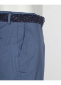 Pantalon chino twill grande taille avec ceinture bleu