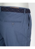 Pantalon chino twill grande taille avec ceinture bleu