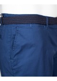 Short chino grande taille avec ceinture bleu