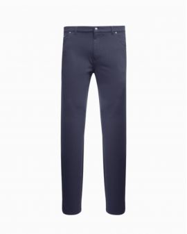 Pantalon 5 poches micro-fibre grande taille bleu marine