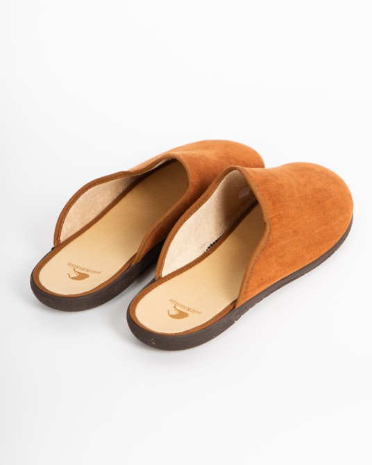 Slip on en suede grande taille brique