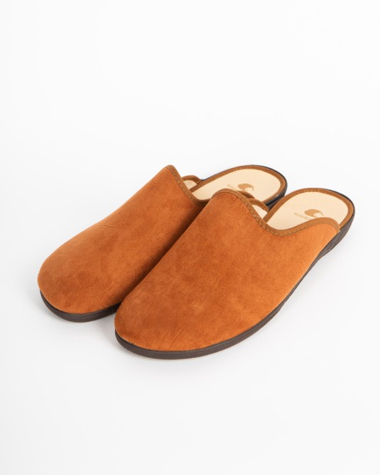 Slip on en suede grande taille brique