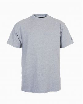 Tee shirt col rond grande taille gris en coton