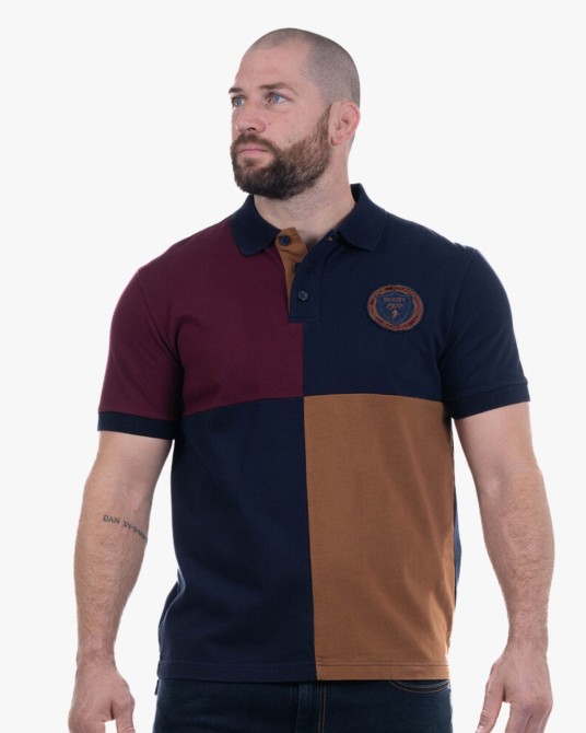 Polo jersey Barbarian grande taille bleu marine