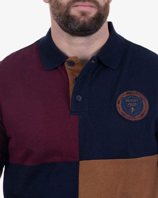 Polo jersey Barbarian grande taille bleu marine