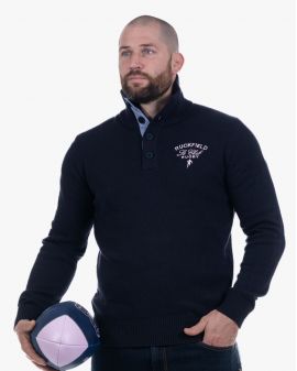 Pull col montant grande taille bleu marine