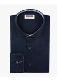 Chemise dobby easy care manches extra-longues 72 cm bleu marine