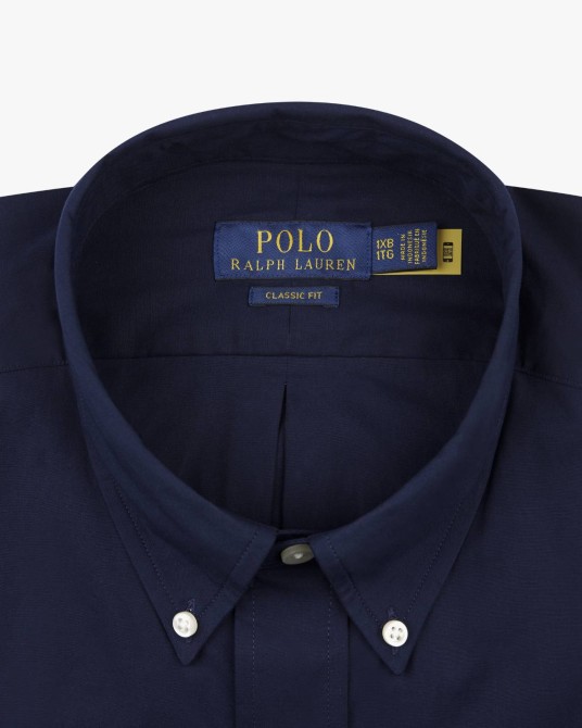 Chemise popeline grande taille bleu marine