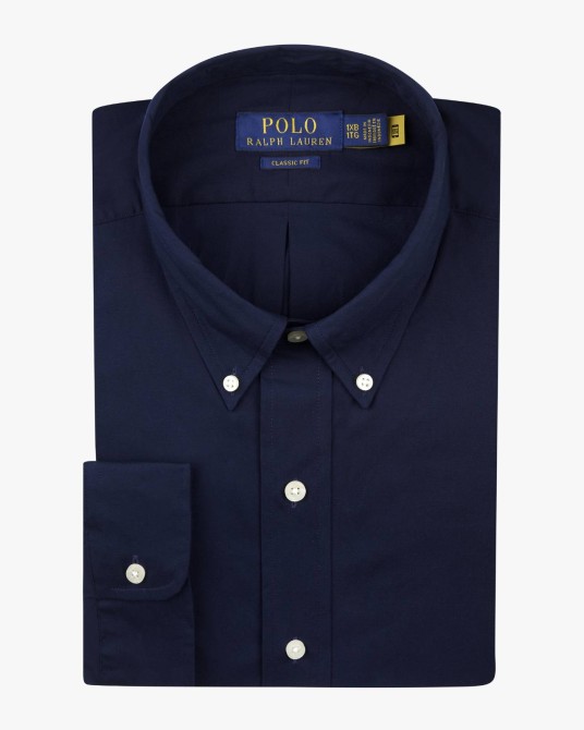 Chemise popeline grande taille bleu marine