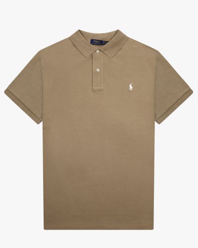 Polo piqué grande taille beige