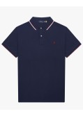 Polo piqué grande taille bleu marine