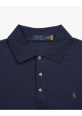 Polo manches longues interlock grande taille bleu marine