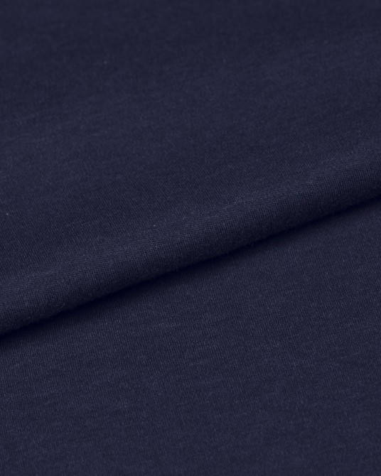 Polo manches longues interlock grande taille bleu marine