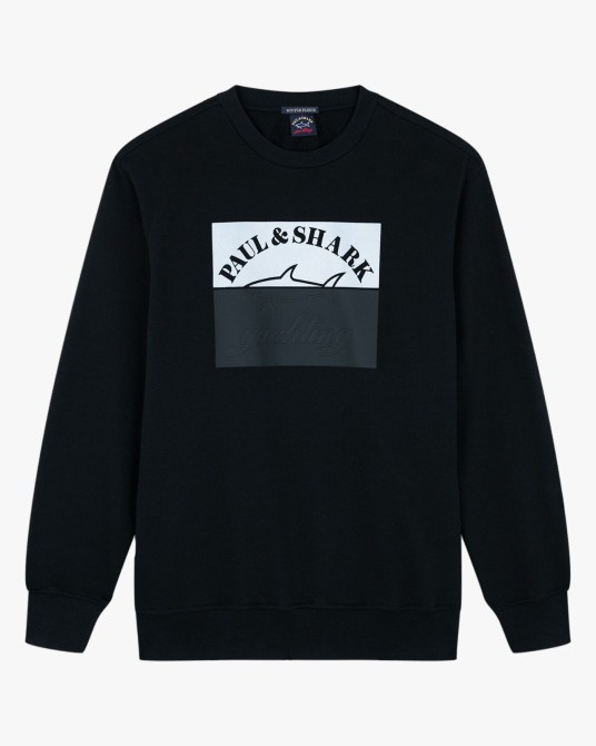 Sweat col rond grande taille noir