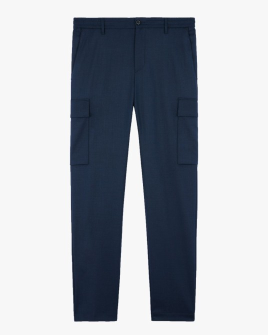 Pantalon cargo grande taille bleu marine