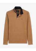 Polo manches longues jersey pima grande taille camel