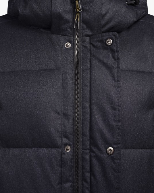 Parka longue grande taille bleu marine