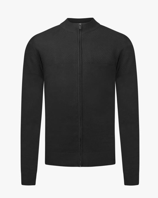 Gilet zippé pour homme grand noir