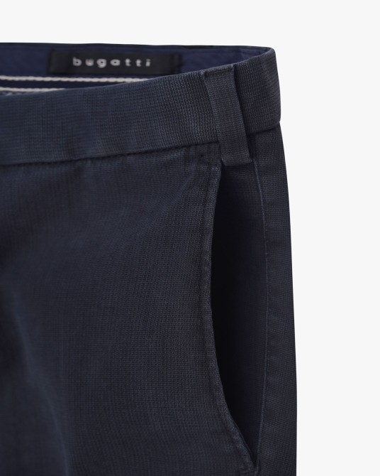 Pantalon chino structuré grande taille bleu marine