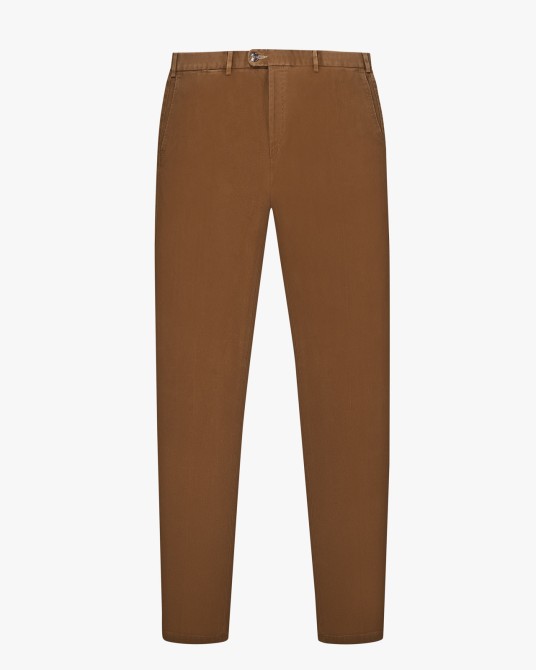 Pantalon chino structuré grande taille marron