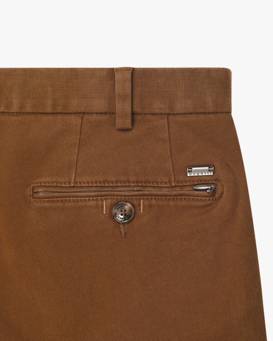 Pantalon chino structuré grande taille marron