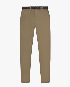 Pantalon chino avec ceinture grande taille beige foncé