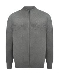 Gilet zippé grande taille gris