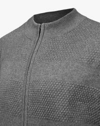 Gilet zippé grande taille gris