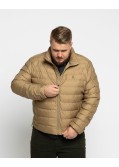 Doudoune col droit grande taille beige