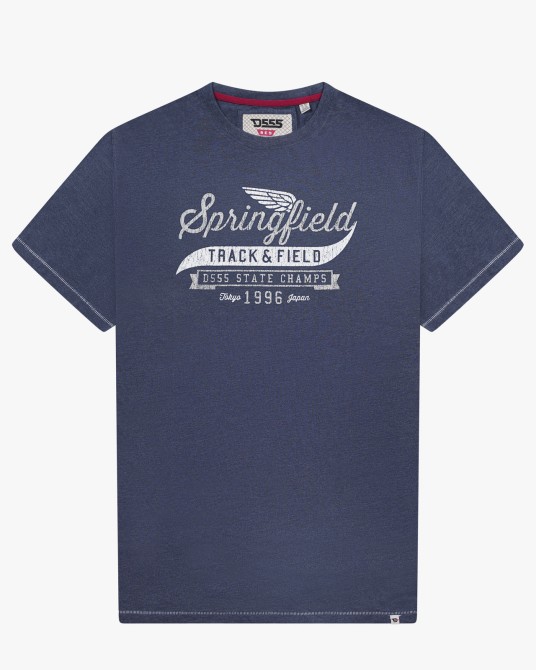 Tee shirt Springfield grande taille bleu