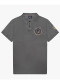 Polo grande taille gris chiné