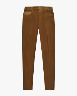 Pantalon chino en velours grande taille cognac