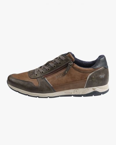 Sneakers basses grande taille cognac