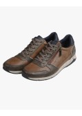 Sneakers basses grande taille cognac