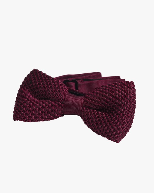 Nœud papillon 56 cm en tricot bordeaux