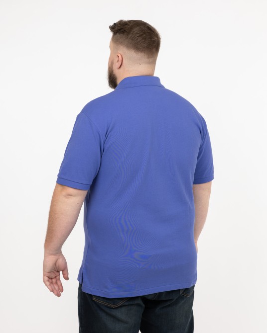 Polo piqué grande taille bleu