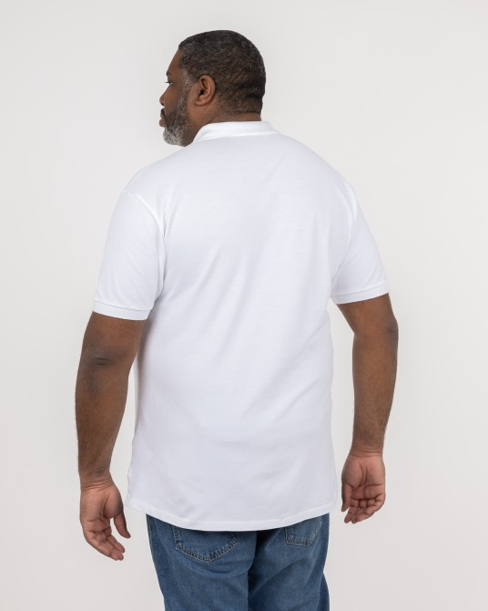 Polo piqué grande taille blanc