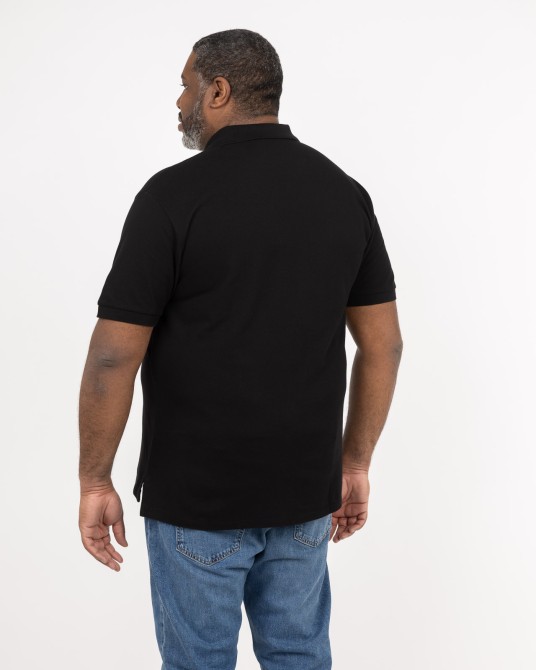 Polo piqué grande taille noir