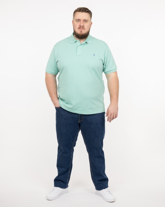 Polo piqué grande taille vert