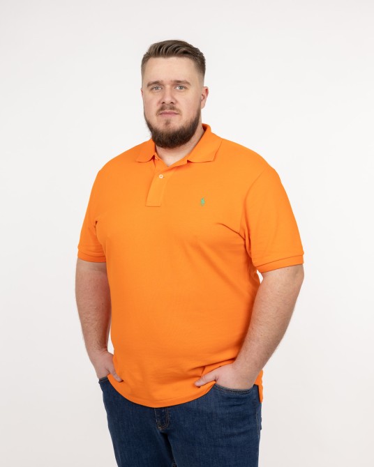 Polo piqué grande taille orange