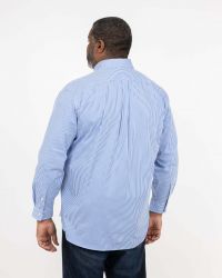 Chemise à rayures grande taille bleu