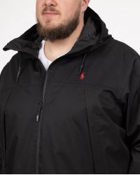 Parka déperlante grande taille noir