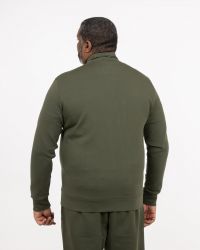 Haut de survêtement zippé grande taille vert foncé