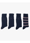 Coffret de 4 paires de chaussettes grande taille bleu marine