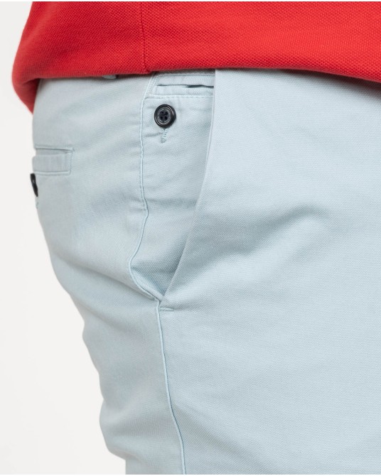 Pantalon chino oxford grande taille bleu