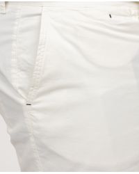 Short chino twill grande taille blanc cassé