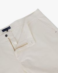 Short chino twill grande taille blanc cassé