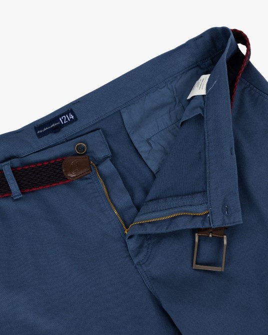 Pantalon chino avec ceinture grande taille bleu